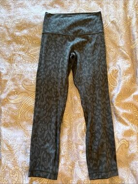 lululemon athletica Black Charcoal Animal-Print Leggings